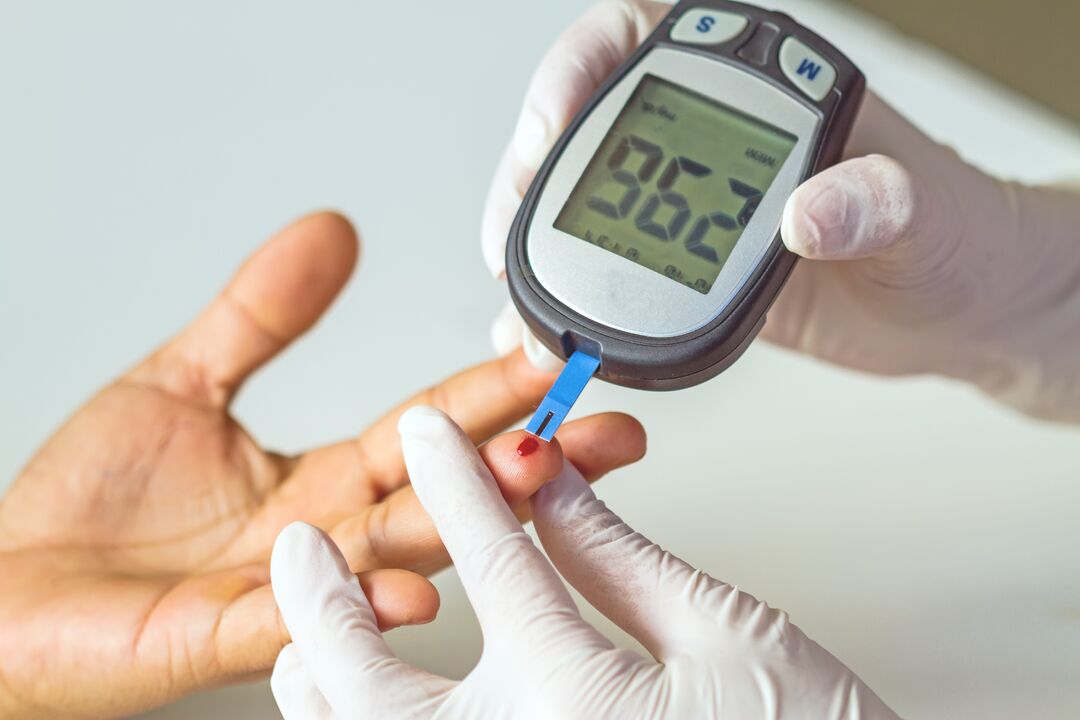high sugar level during exam before taking Glucoren